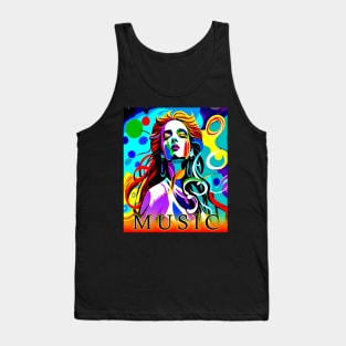 Beautiful Woman Music Vibes Tank Top